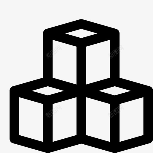 等分立方体堆叠全等立方体堆叠方块图标svg_新图网 https://ixintu.com 全等立方体堆叠 堆积 形状线条图标 方块 正方形 等分立方体堆叠