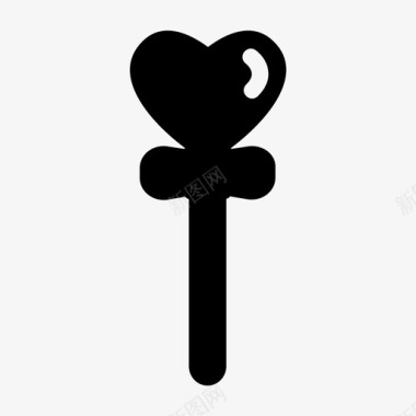 魔杖爱情情人节铭文图标图标