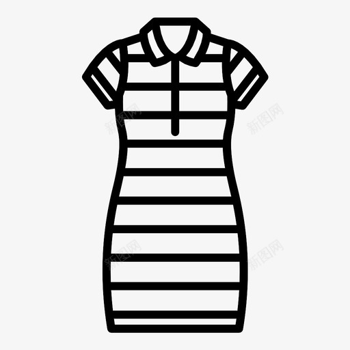 衣服时装条纹图标svg_新图网 https://ixintu.com 女人 时装 条纹 衣服