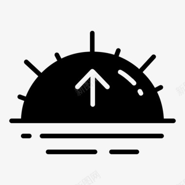 日出天气天气雕文图标图标