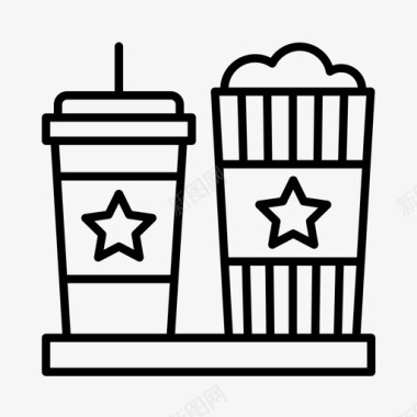 食品和饮料垃圾食品电影图标图标
