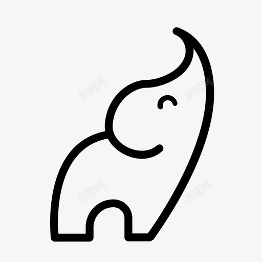 大象快乐动物图标svg_新图网 https://ixintu.com 动物 大象 快乐