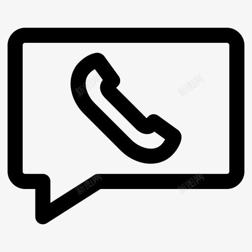 语音留言来电拨号图标svg_新图网 https://ixintu.com 拨号 来电 电话 语音留言