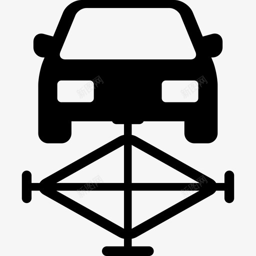 车架上的汽车运输工具汽车图标svg_新图网 https://ixintu.com 汽车 车架上的汽车 运输工具