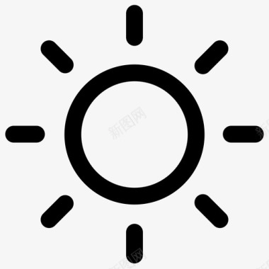 太阳光线形状图标图标