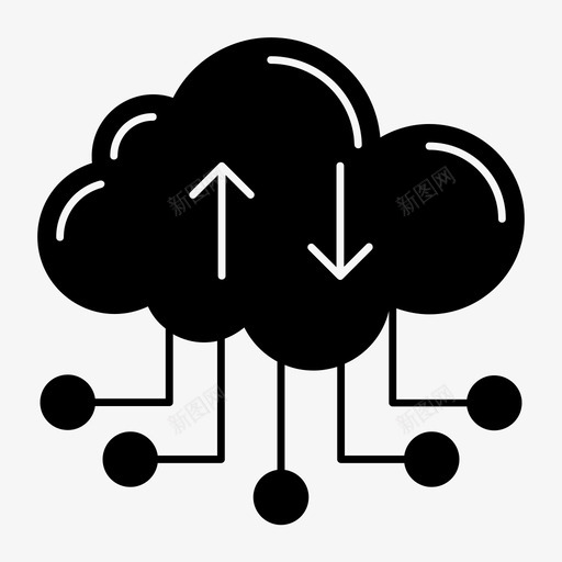 云商务计算图标svg_新图网 https://ixintu.com 上传 下载 云 商务 商务和办公字形 计算