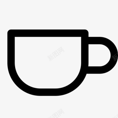 咖啡杯咖啡因饮料图标图标