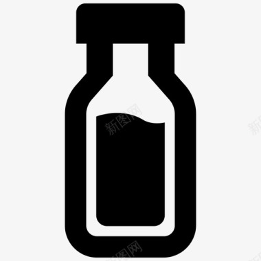 小瓶药品药瓶图标图标