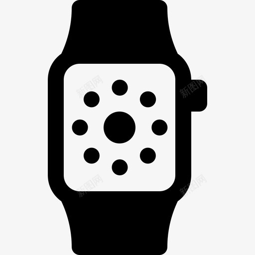 方形智能手表设备跟踪器图标svg_新图网 https://ixintu.com 可穿戴 方形智能手表 智能设备实心图标 腕表 设备 跟踪器