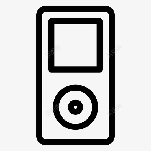 mp3播放器ipod音乐播放器图标svg_新图网 https://ixintu.com ipod mp3播放器 媒体 歌曲 立体声 音乐播放器