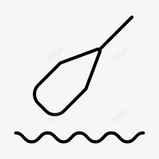 划桨皮划艇桨图标svg_新图网 https://ixintu.com 划桨 桨 水上运动 皮划艇