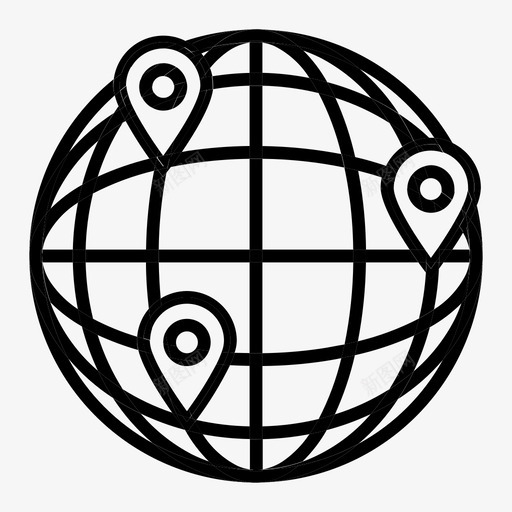 全球业务地点网络图标svg_新图网 https://ixintu.com 全球业务 地点 基本业务 网络