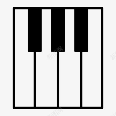 钢琴电钢琴键盘图标图标