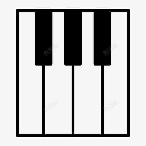 钢琴电钢琴键盘图标svg_新图网 https://ixintu.com 电钢琴 钢琴 钢琴键 键 键盘 音乐