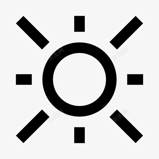 太阳阳光天气图标svg_新图网 https://ixintu.com 天气 太阳 路线 阳光