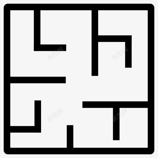 迷宫路径解决方案图标svg_新图网 https://ixintu.com 解决方案 路径 迷宫