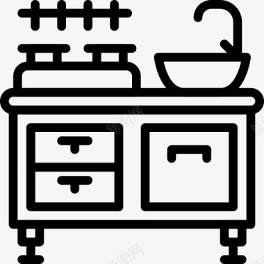 厨房电器家具图标图标