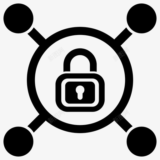 网络安全锁保护图标svg_新图网 https://ixintu.com 互联网安全 保护 网络安全 锁