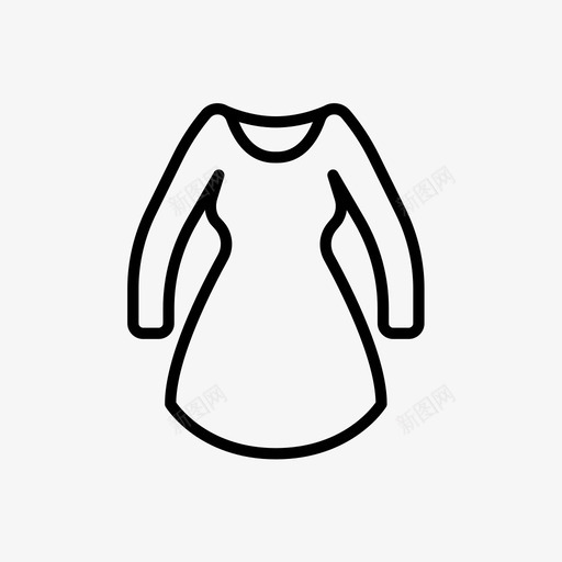 连衣裙上衣布套1图标svg_新图网 https://ixintu.com 上衣 布套1 连衣裙