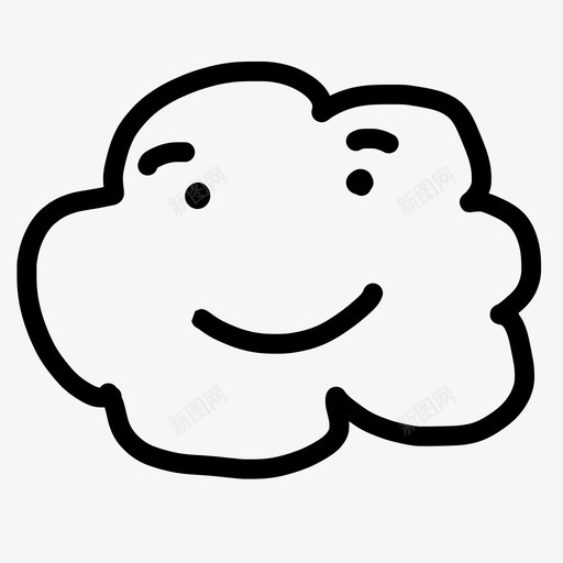 随和云飘飘手绘图标svg_新图网 https://ixintu.com 幸福 手绘 手绘对象 素描 随和云 飘飘