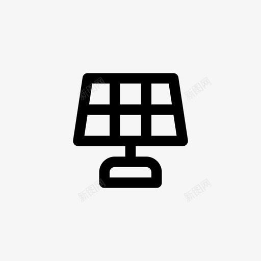 太阳能板像素完美线图标svg_新图网 https://ixintu.com 像素完美线 太阳能板