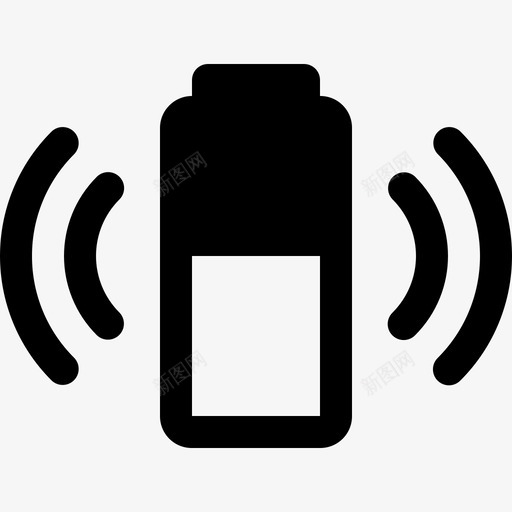 智能手机无线充电电池感应图标svg_新图网 https://ixintu.com 感应 技术 智能手机无线充电 智能设备固态图标 电池