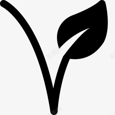 素食者批准环境树叶图标图标