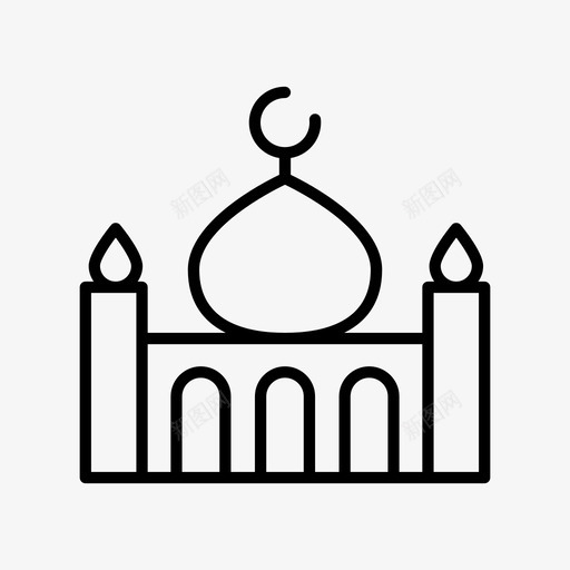 泰姬陵伊斯兰教清真寺图标svg_新图网 https://ixintu.com 伊斯兰教 建筑 旅游 泰姬陵 清真寺 穆斯林