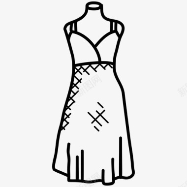 领式连衣裙服装连衣裙图标图标