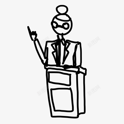 律师发言律师手绘图标svg_新图网 https://ixintu.com 律师 律师发言 手绘 法律 法律和法律