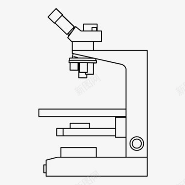 显微镜化学调查图标图标