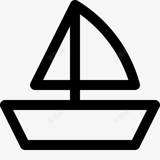 帆船海事单桅帆船图标svg_新图网 https://ixintu.com 单桅帆船 帆船 旅行 海事 运输线图标