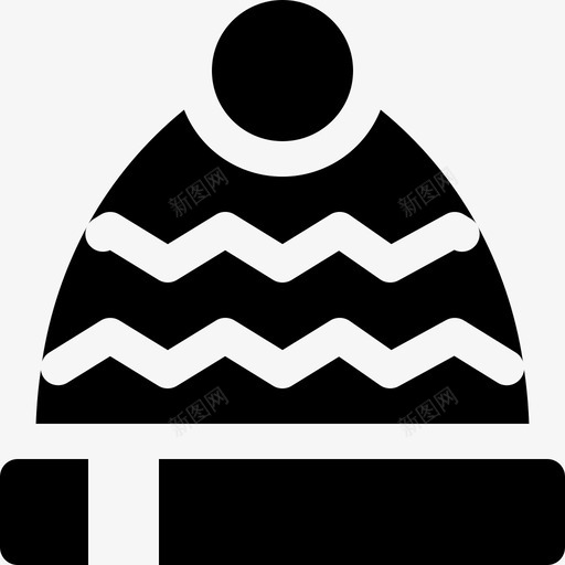 beanie针织防护图标svg_新图网 https://ixintu.com beanie 冬帽 圣诞实心图标 羊毛 针织 防护 雪地