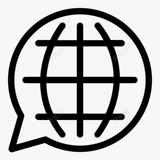 翻译地球网格语言图标svg_新图网 https://ixintu.com 全球 地球网格 搜索引擎优化营销 星球 翻译 语言