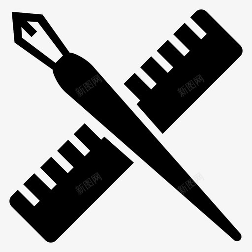 书写工具办公工具笔图标svg_新图网 https://ixintu.com 书写工具 办公工具 笔