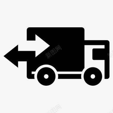 送货车物流装运图标图标