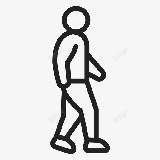 走路的人身体人图标svg_新图网 https://ixintu.com 人 走路的人 身体