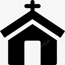 修道院教堂教堂十字架信仰图标高清图片