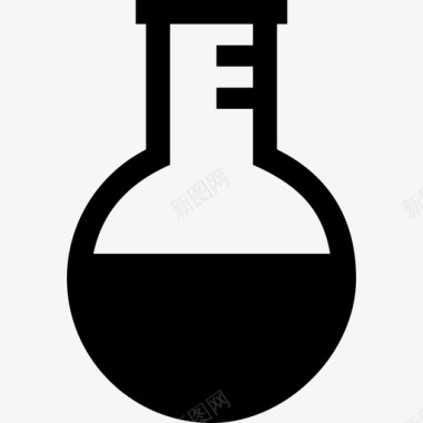 圆底烧瓶佛罗伦萨烧瓶实验室设备图标图标
