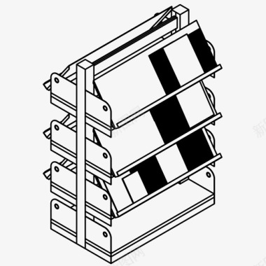 图书馆书架书店期刊图标图标