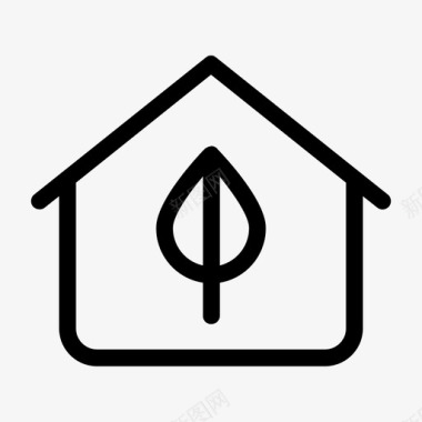 生态家房子图标图标