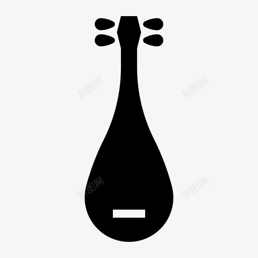 琵琶汉语乐器图标svg_新图网 https://ixintu.com 乐器 汉语 琵琶