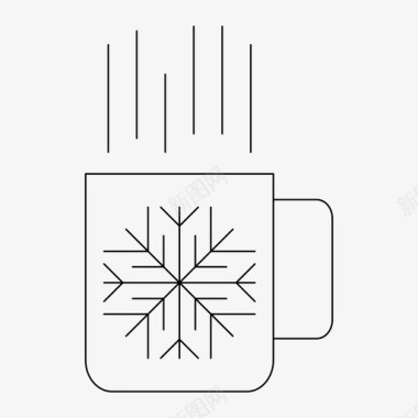 咖啡杯咖啡馆圣诞节图标图标