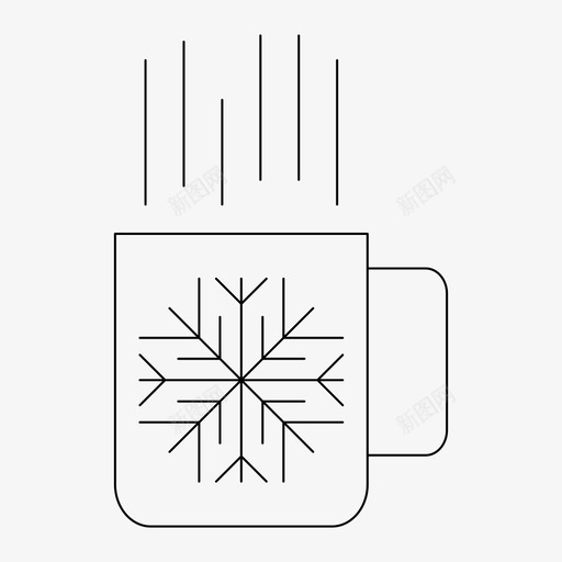咖啡杯咖啡馆圣诞节图标svg_新图网 https://ixintu.com 假日 冬天 咖啡杯 咖啡馆 圣诞节