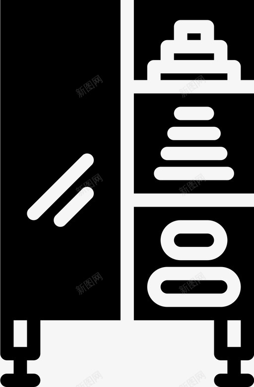 浴室衣柜家电家具图标svg_新图网 https://ixintu.com 家俱 家具 家居用品 家庭用家具 家电 浴室衣柜