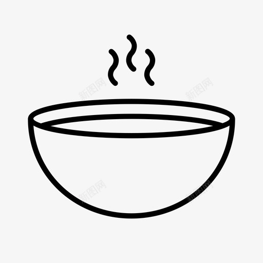 汤碗晚餐图标svg_新图网 https://ixintu.com 晚餐 汤 碗 食物 饭