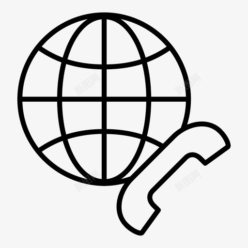 国际长途通讯全球图标svg_新图网 https://ixintu.com 全球 全球通讯 国际长途 通讯