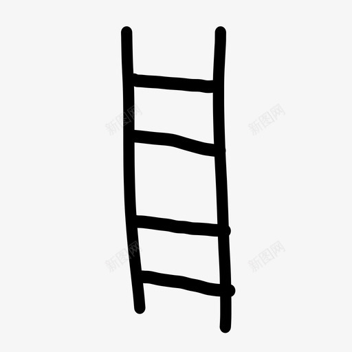 爬梯攀爬手绘图标svg_新图网 https://ixintu.com 手绘 手绘物体 攀爬 爬梯