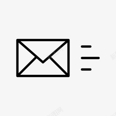 电子邮件信封快速图标图标