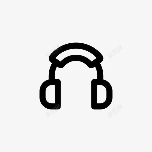 耳机像素完美线条图标svg_新图网 https://ixintu.com 像素完美线条 耳机